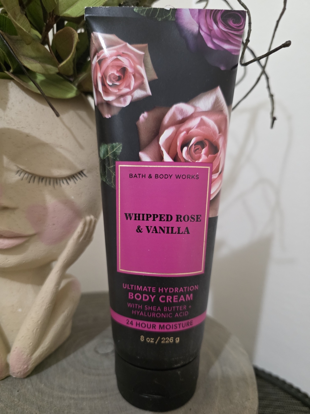 Bath & Body Works Whipped Rose & Vanilla Body Cream - Pink & Black Packaging